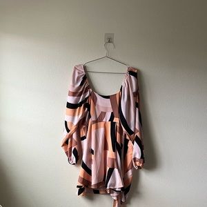 Summer abstract wrap mini dress by Hutch from Anthropologie